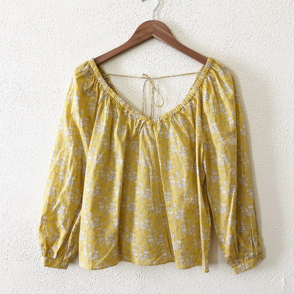 J. Crew V-neck Top in Liberty® Capel Floral Organic Cotton XS - Picture 2 of 4